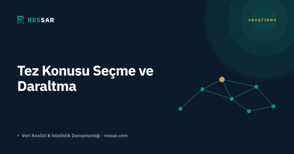 Tez Konusu Seçme ve Daraltma Yöntemleri — Ressar
