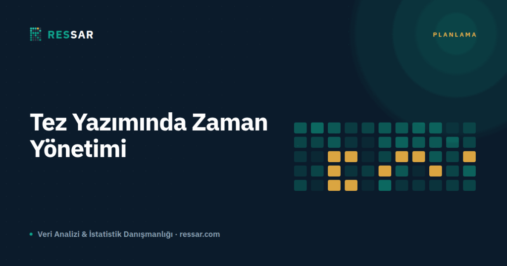 Tez Yazımında Zaman Yönetimi Teknikleri — Ressar
