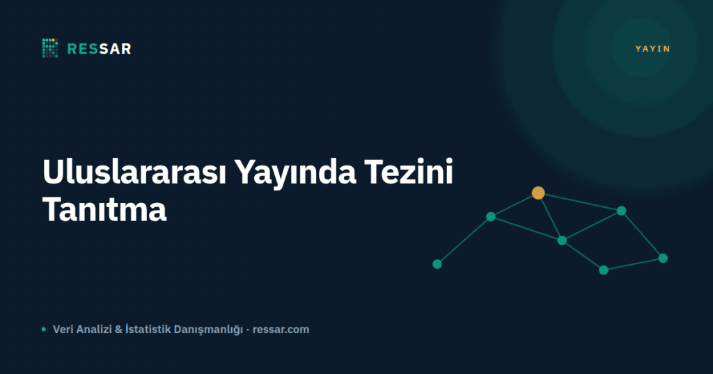 Uluslararası Yayınlarda Tezini Tanıtma — Ressar